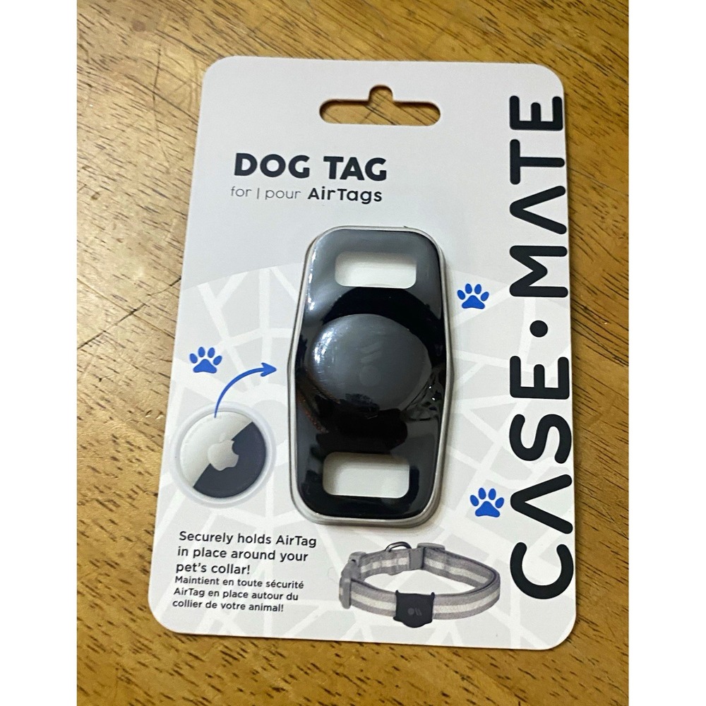 Case-Mate Dog Tag Holder for Apple AirTag Pet Collar Black CM046396